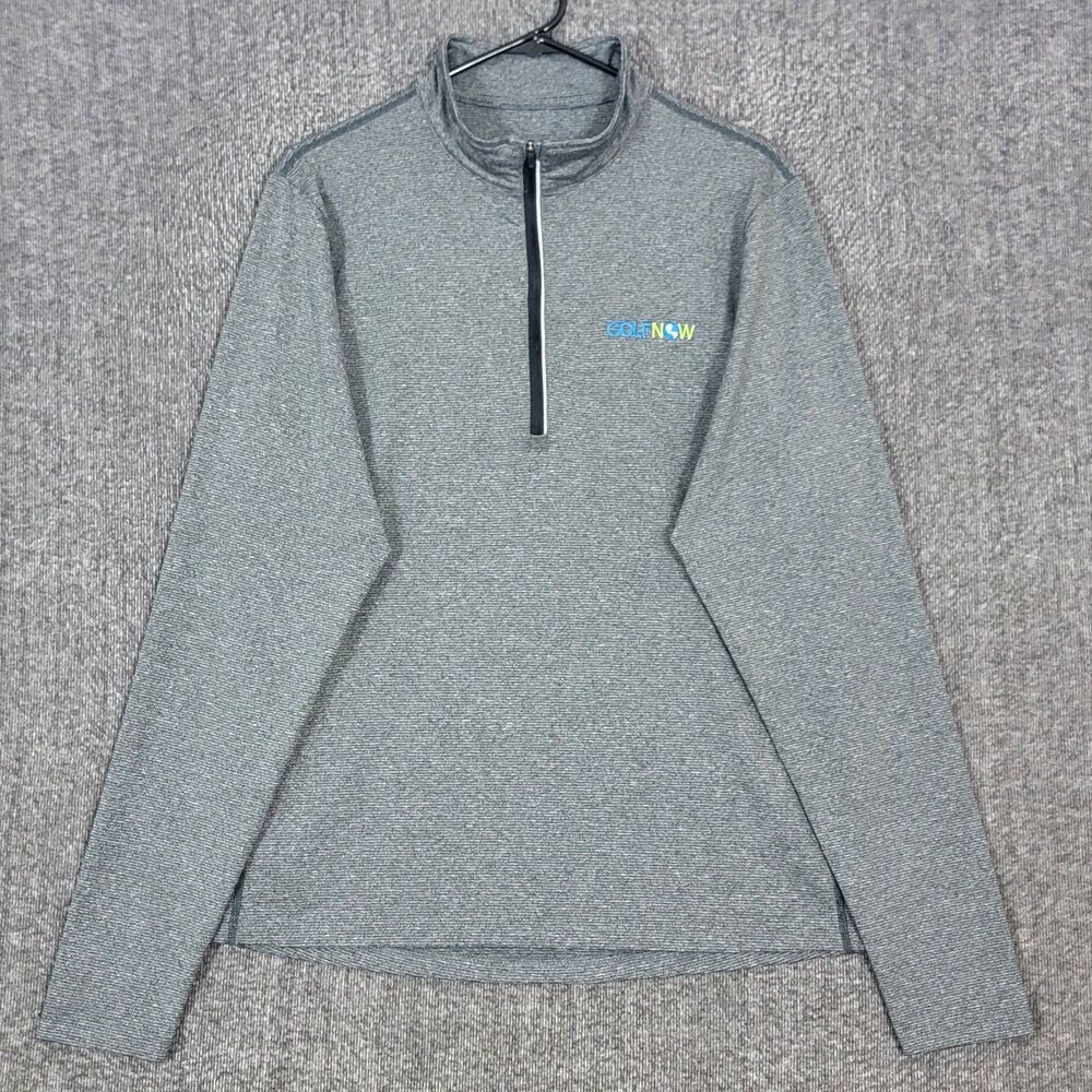Landway The City Luxe 1/4 Zip Pullover Mens M Gray GOLF NOW Performance Shirt